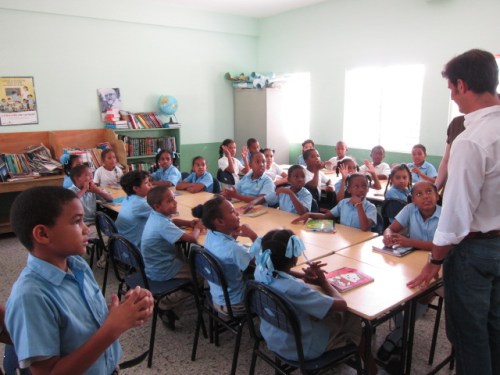 Local kids attending the the Brugal supported school in Puerto Plata